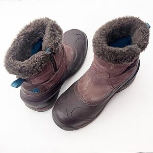 THE NORTH FACE Brown Chilkat lll Heat Seeker Mid Calf Fur Trim Boots 8.5 Winter